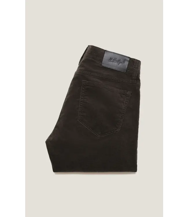 34 Heritage Pantalon droit Courage en moleskine vert olive foncé H0031087265