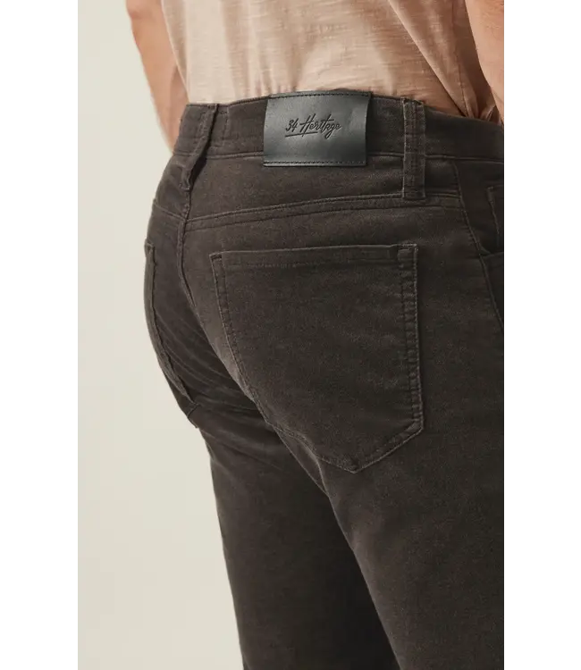 34 Heritage Pantalon droit Courage en moleskine vert olive foncé H0031087265