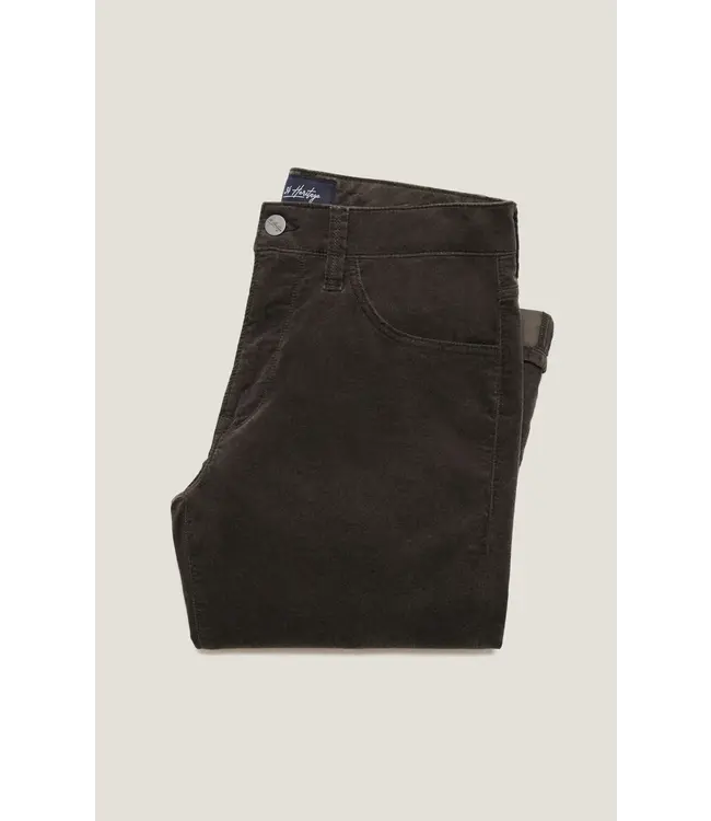 34 Heritage Pantalon droit Courage en moleskine vert olive foncé H0031087265