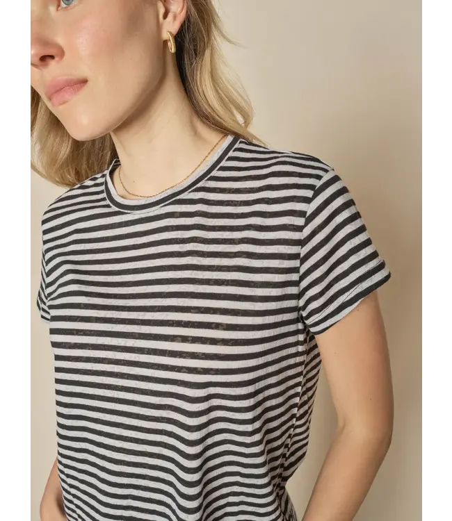 Mos Mosh T-shirt rayé MMNan O-SS 165330 FA241 MICRO CHIP