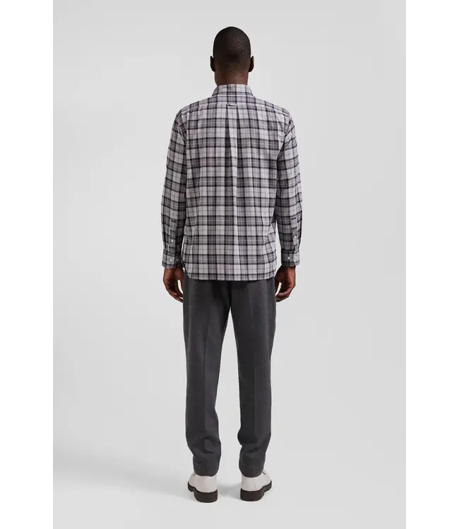 Eden Park Chemise régulière en coton à carreaux gris H24CHECL0024 GRM