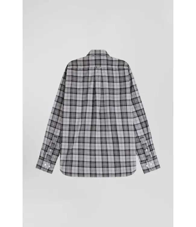 Eden Park Chemise régulière en coton à carreaux gris H24CHECL0024 GRM