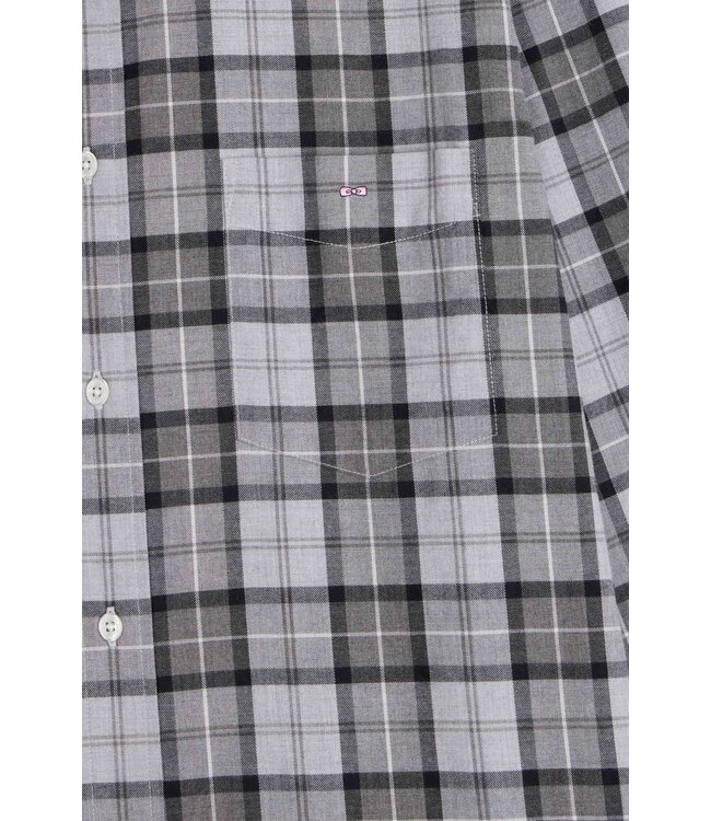 Eden Park Chemise régulière en coton à carreaux gris H24CHECL0024 GRM