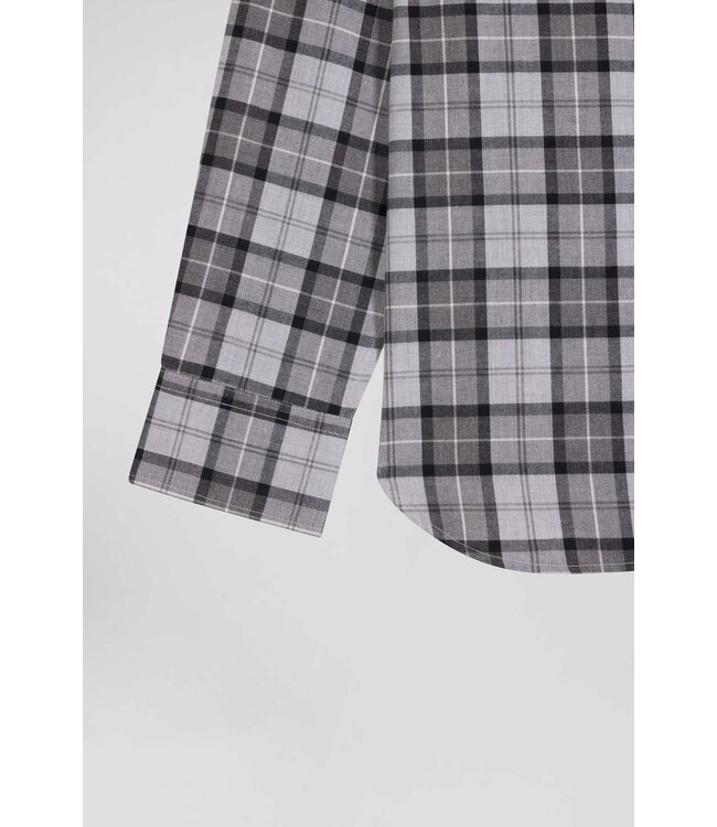 Eden Park Chemise régulière en coton à carreaux gris H24CHECL0024 GRM