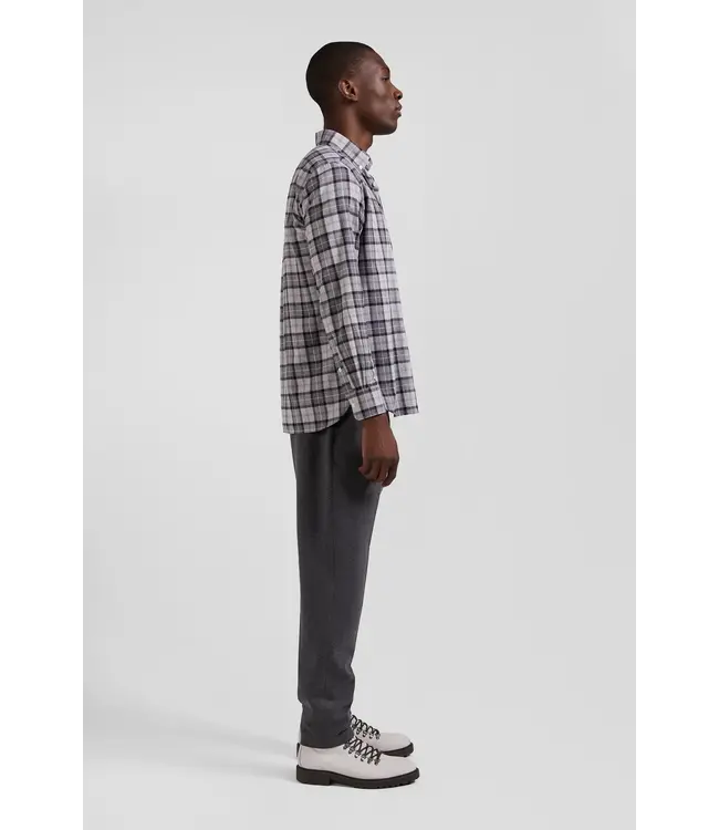 Eden Park Chemise régulière en coton à carreaux gris H24CHECL0024 GRM