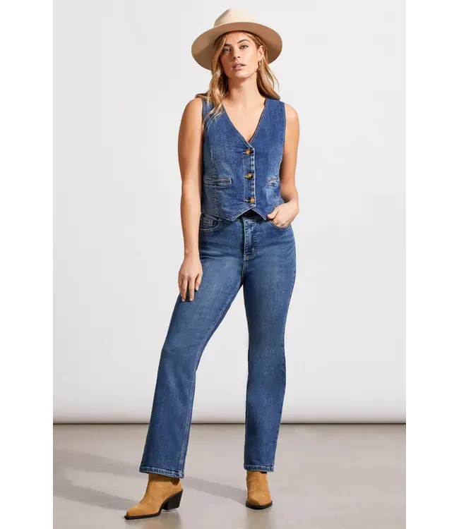 Tribal GILET EN DENIM SUPER STRETCH AVEC LIEN DANS LE DOS 55990/4904 2065