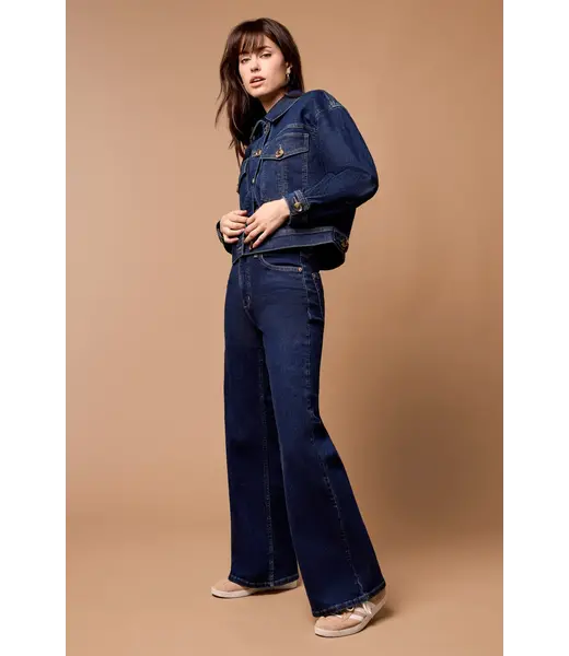 Tribal JEAN BROOKE PALAZZO TAILLE HAUTE À FIL BLEU