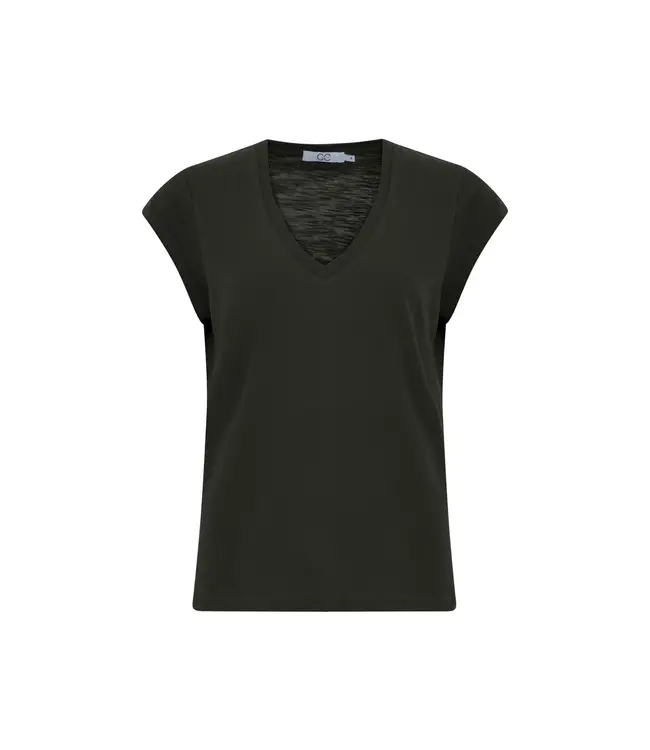 Coster Copenhagen T-shirt col V CC Heart CCH1101 BLACK 100