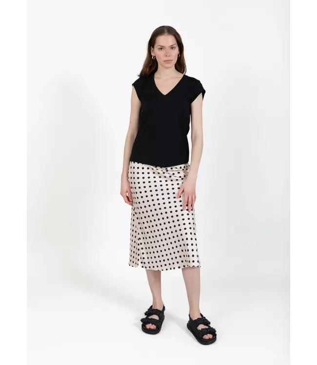 Coster Copenhagen T-shirt col V CC Heart CCH1101 BLACK 100