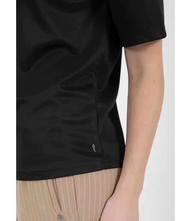 Coster Copenhagen HAUT AVEC COL EN V 244-1406 BLACK 100