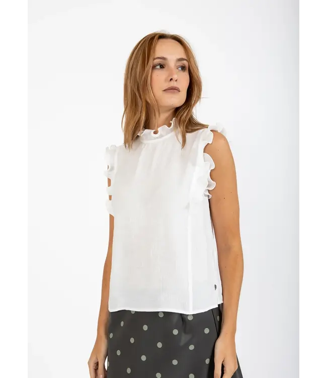 Coster Copenhagen HAUT À VOLANTS 245-1501 WHITE 201