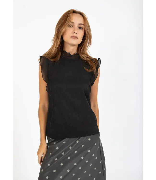 Coster Copenhagen HAUT À VOLANTS 245-1501 BLACK 100