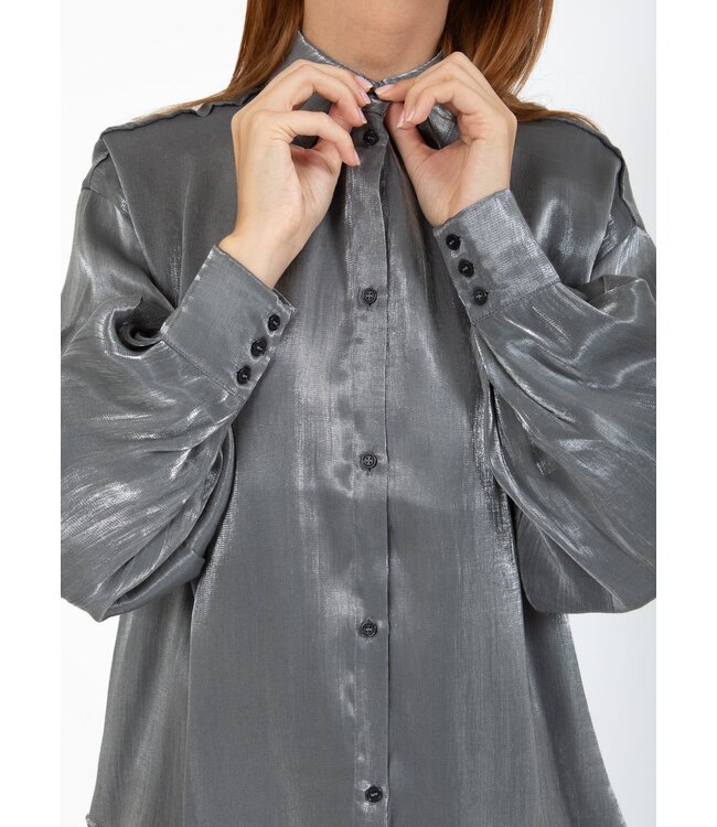 Coster Copenhagen CHEMISE MÉTALLISÉE CC HEART JOLIE CCH1265 DARK SILVER