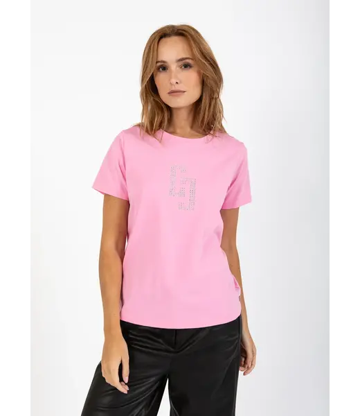 Coster Copenhagen T-SHIRT CC STRASS ROSE