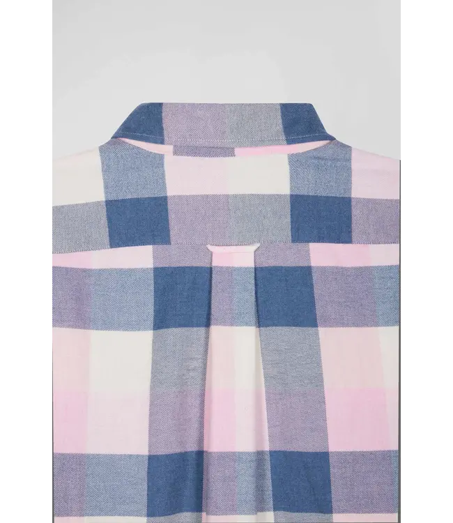 Eden Park Chemise à carreaux en coton rose coupe régulière H24CHECL0045 ROSE EP