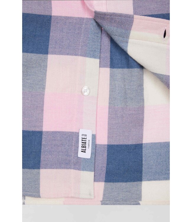 Eden Park Chemise à carreaux en coton rose coupe régulière H24CHECL0045 ROSE EP