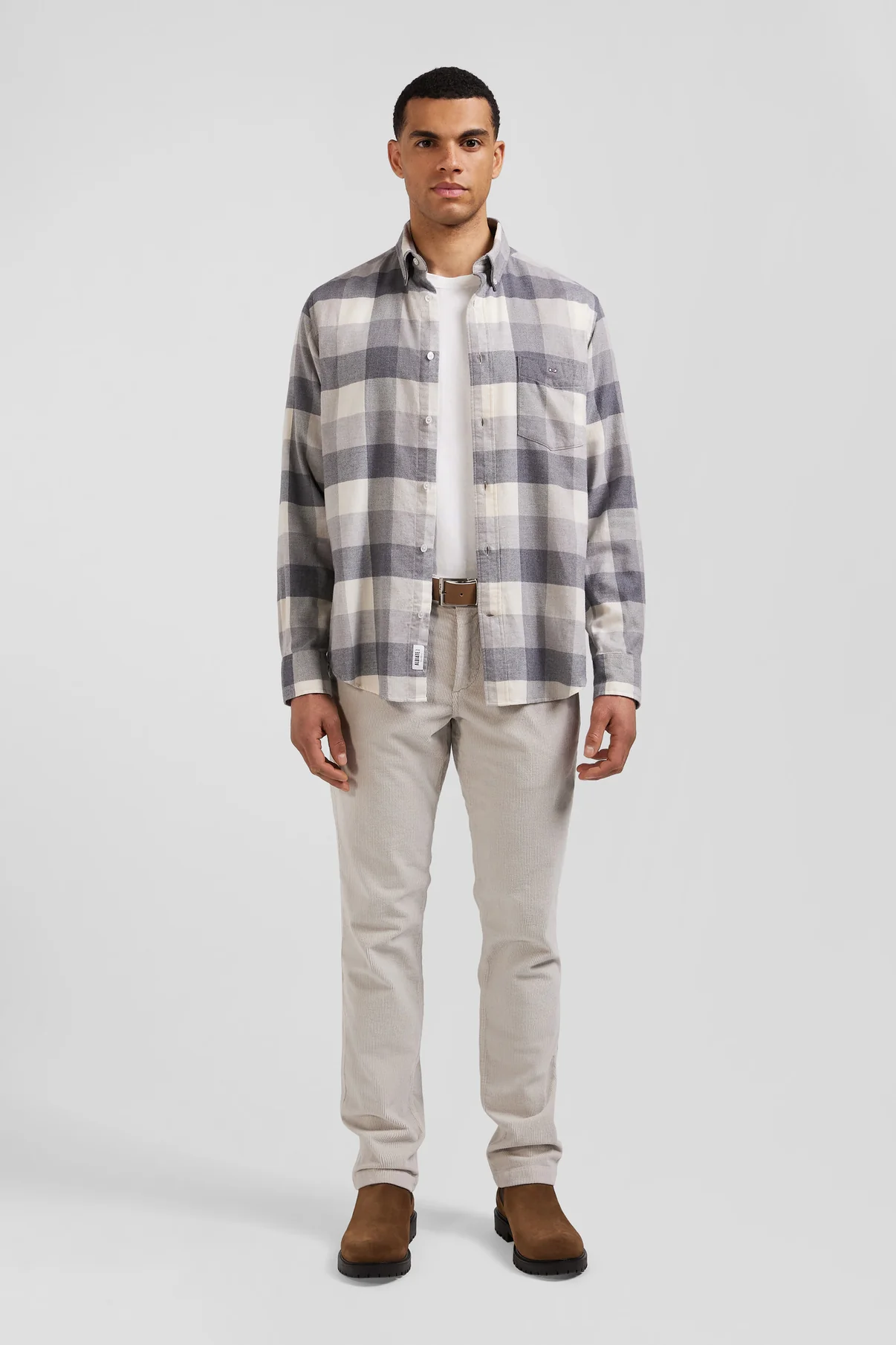 Chemise col mao chanvre homme Noam