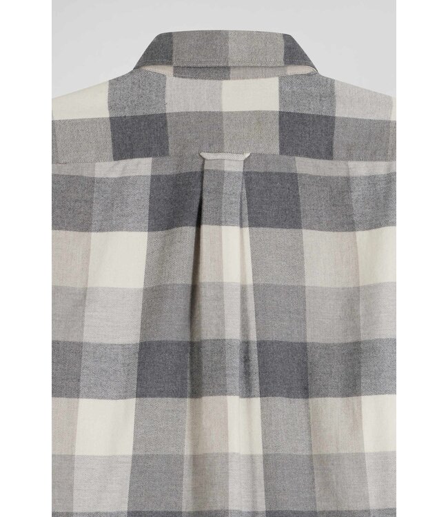 Eden Park Chemise à carreaux en coton gris chiné coupe régulière H24CHECL0045 GRIS CHINE