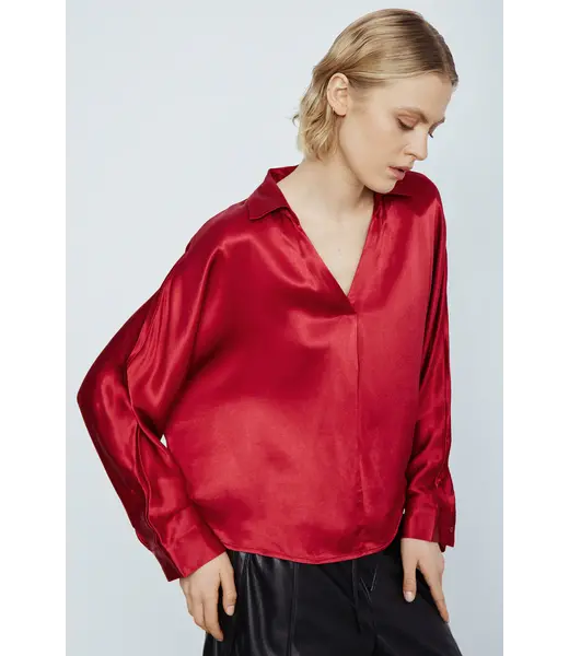 Melissa Nepton Heli Chandail Rouge