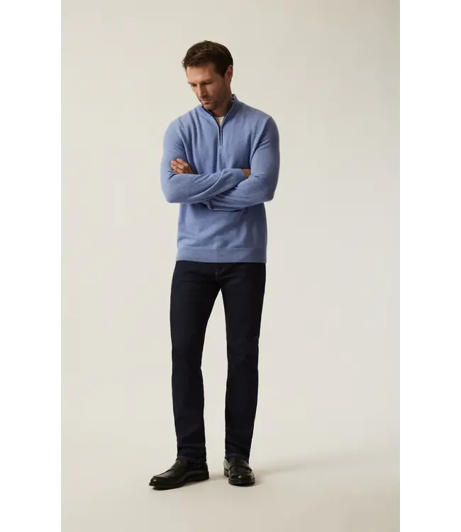 34 Heritage Pull en cachemire à fermeture éclair 1/4 bleu skipper H0710185-70697