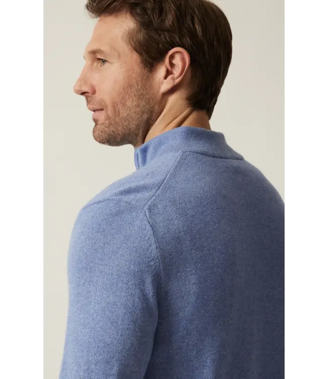 34 Heritage Pull en cachemire à fermeture éclair 1/4 bleu skipper H0710185-70697