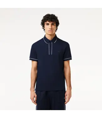Lacoste Polo Paris en piqué stretch coupe classique Marine