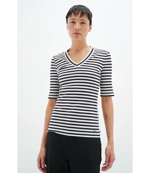 InWear  T-shirt rayé en V de DagnaIW Noir
