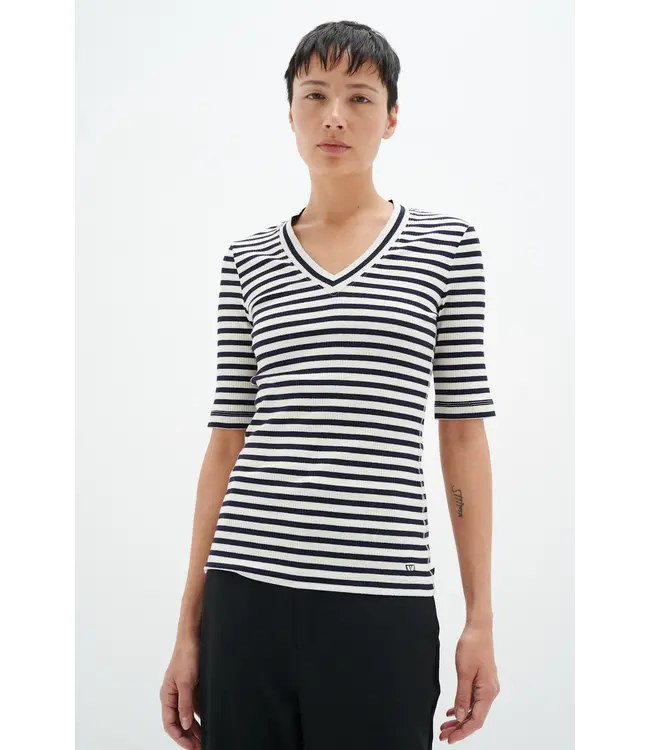 T-shirt rayé en V de DagnaIW 30107270 301284