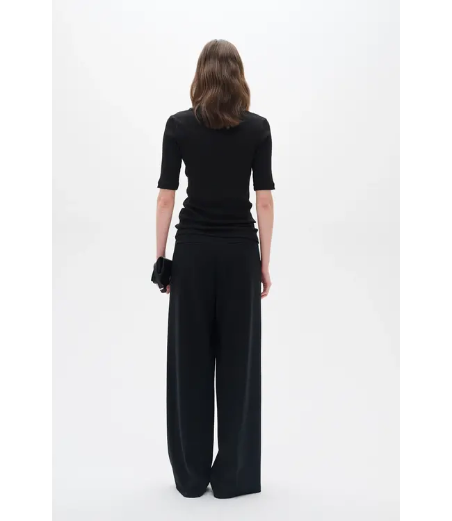 T-shirt rayé en V de DagnaIW 30106472 194008 Noir