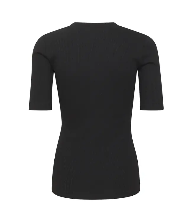 T-shirt rayé en V de DagnaIW 30106472 194008 Noir