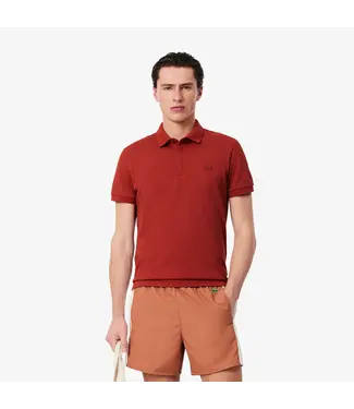 Lacoste Polo Smart Paris en coton stretch marron