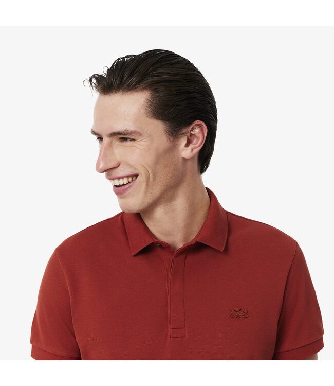 Lacoste Polo Smart Paris en coton stretch marron PH5522-52 AFS IBERIS