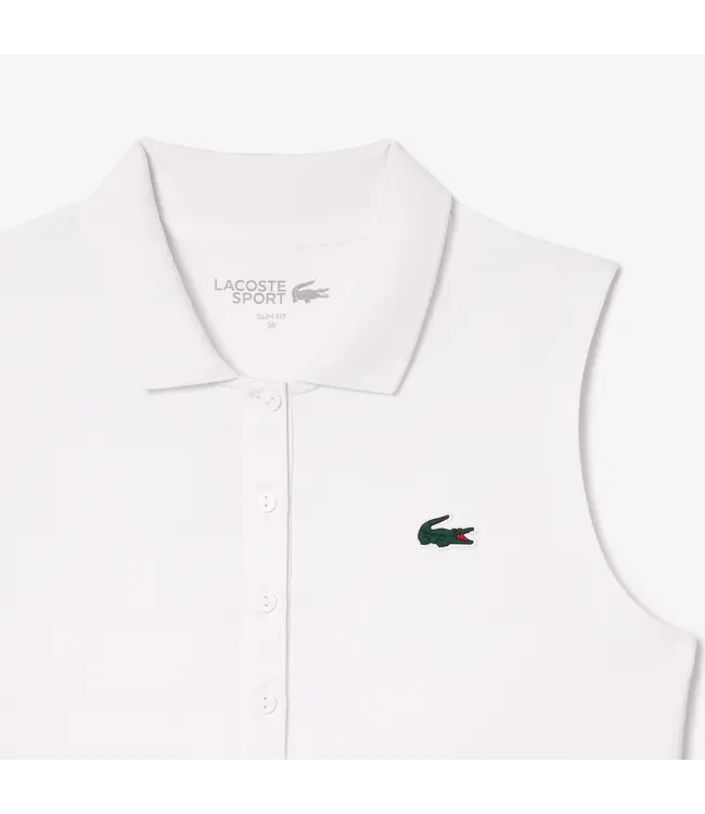 Lacoste Polo de golf extensible coupe slim avec protection UV PF7414-52 001 BLANC