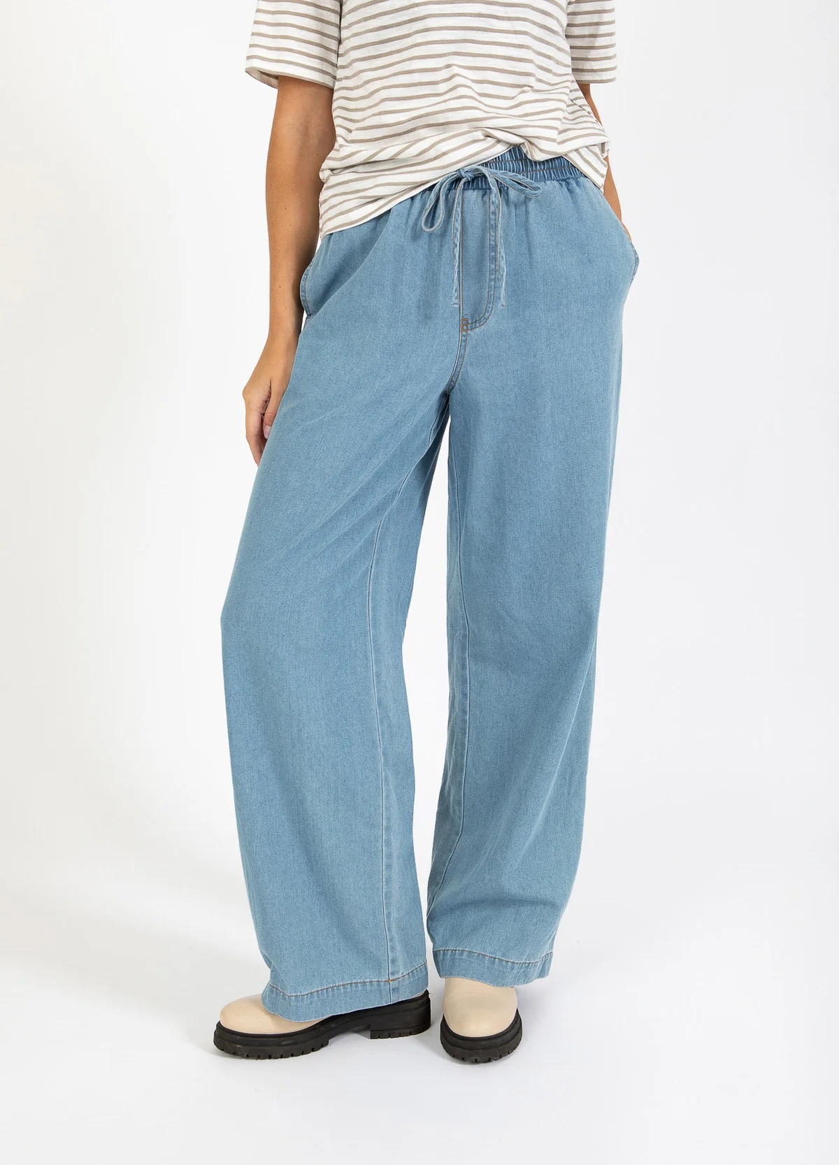 Pantalon Jersey Coster Copenhagen Taille 38 Kaki-noir - Occasion Très Bon état, Femme