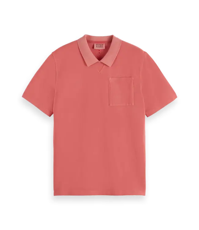 Scotch & Soda POLO PIQUÉ TEINTÉ AVEC POCHE AVANT