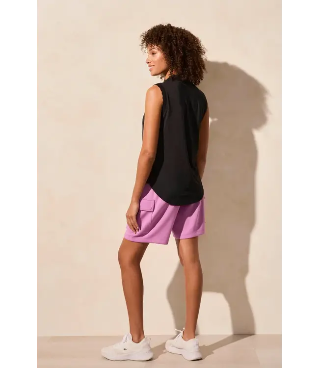 Tribal POLO SANS MANCHES NOIR UPF 50+