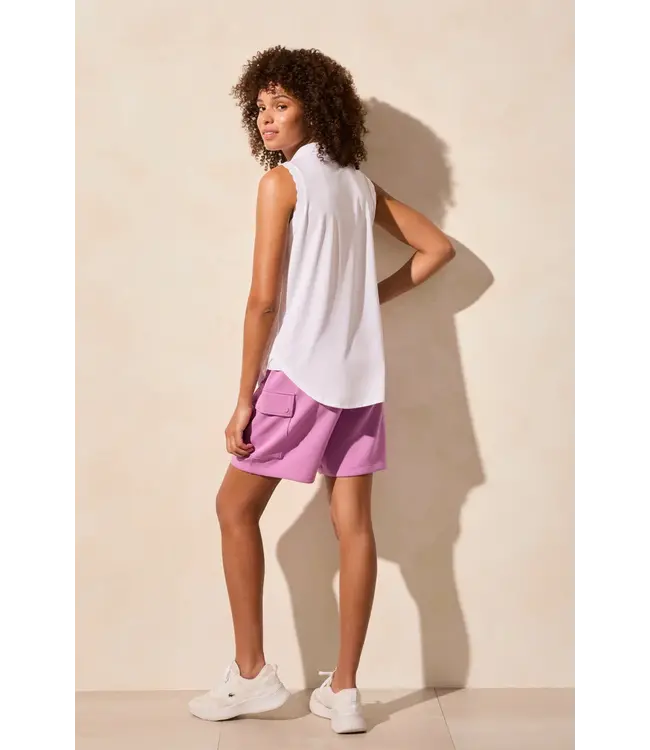 Tribal POLO SANS MANCHES BLANC UPF 50+