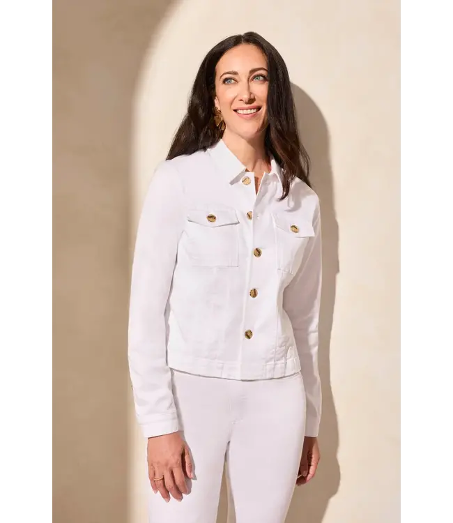 Tribal JACKET EN DENIM BLANC