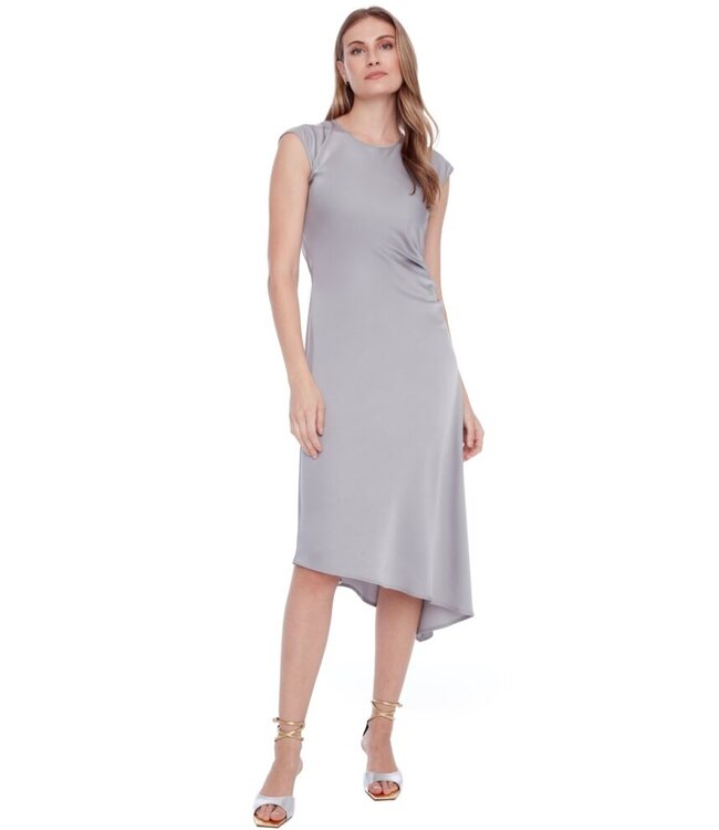 Tyler Madison ROBE EN SATIN ROXY ARGENT