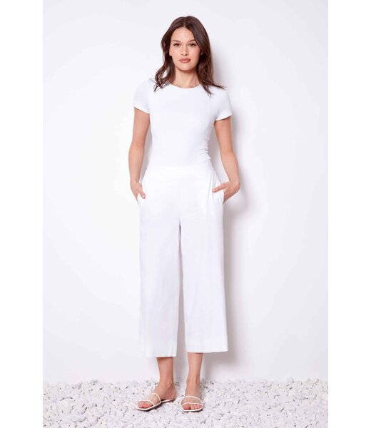 PANTALON LIN BLANC