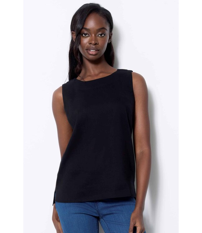 CAMISOLE EN LIN NOIR