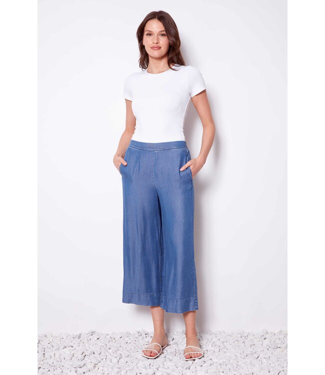PANTALON TENCEL BLEU