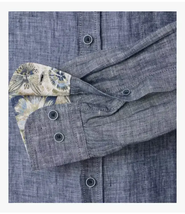 Casa Moda CHEMISE EN LIN  BLEU INDIGO