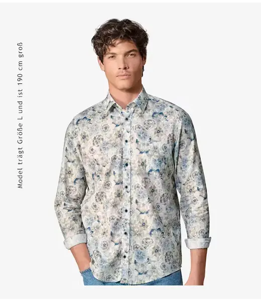 Casa Moda CHEMISE EN LIN FLEURS