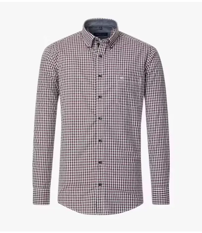 Casa Moda CHEMISE À CARREAUX BOURGOGNE