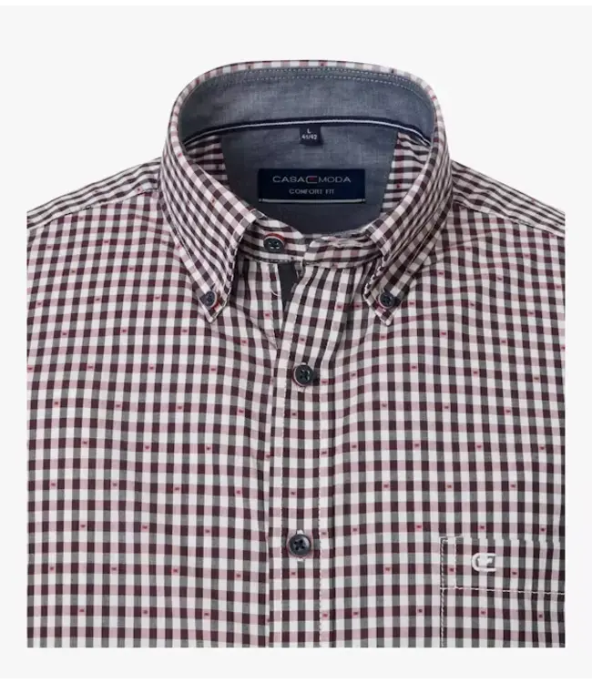 Casa Moda CHEMISE À CARREAUX BOURGOGNE