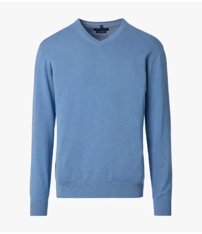 Casa Moda CHANDAIL COTON PIMA V-NECK BLEU