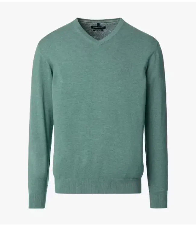Casa Moda CHANDAIL COTON PIMA V-NECK TURQUOISE