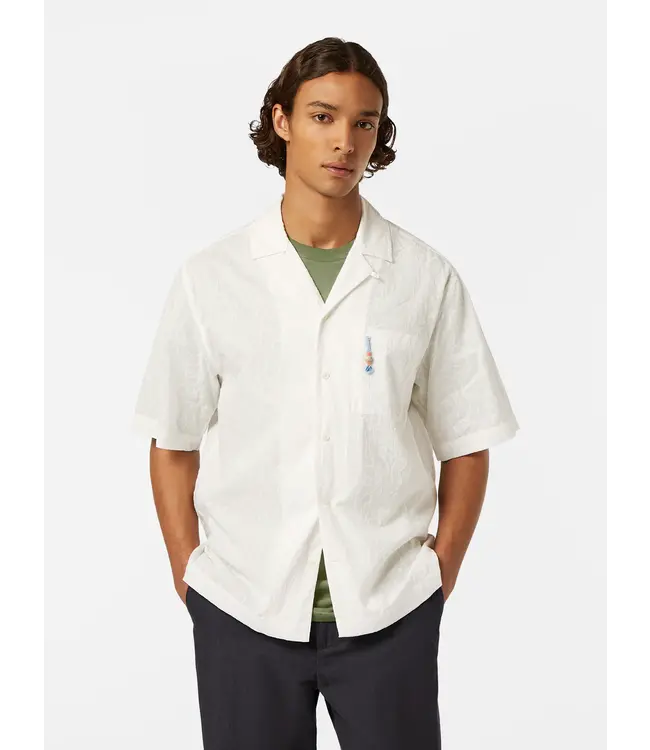 Scotch & Soda CHEMISE À DÉTAIL BRODÉ BLANCHE