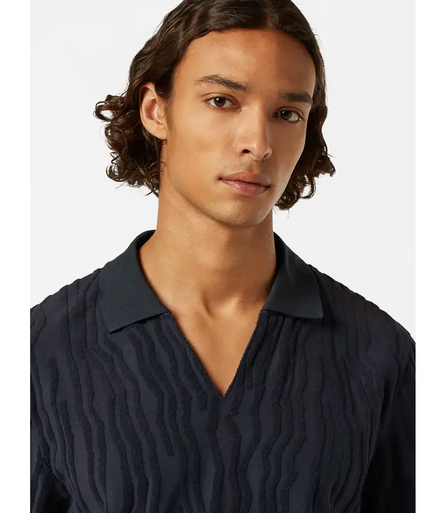 Scotch & Soda POLO JACQUARD NOIR